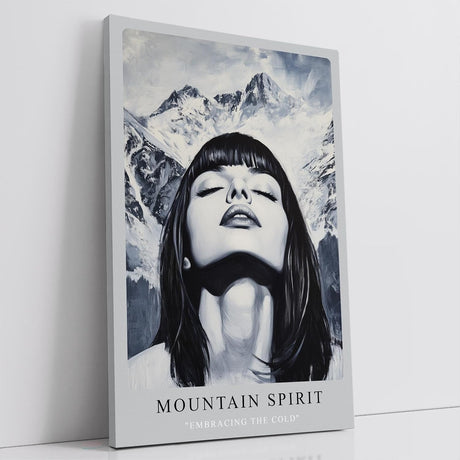 Paul Sinus Leinwandbild 40x60cm Leinwandbild Mountain Spirit moderne Kunst kraftvolle Ästhetik monochrome Eleganz Ausdrucksstärke Berglandschaft