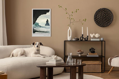 Paul Sinus Leinwandbild 40x60cm Leinwandbild Reynisdrangar Island Naturgewalt beeindruckende Wellen mystische Landschaft rauer Charme Nordatlantik