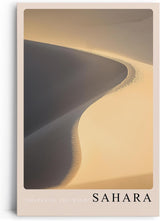Paul Sinus Leinwandbild 60x90cm Leinwandbild Sahara Wüste Sanddüne Natur Minimalismus Landschaft Licht und Schatten Fotografie Eleganz Stille Reise