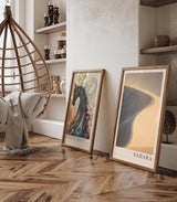 Paul Sinus Leinwandbild 60x90cm Leinwandbild Sahara Wüste Sanddüne Natur Minimalismus Landschaft Licht und Schatten Fotografie Eleganz Stille Reise