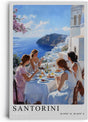Paul Sinus Leinwandbild 40x60cm Leinwandbild Santorini Griechenland mediterraner Charme weiß-blaue Architektur griechische Insel Sommertraum