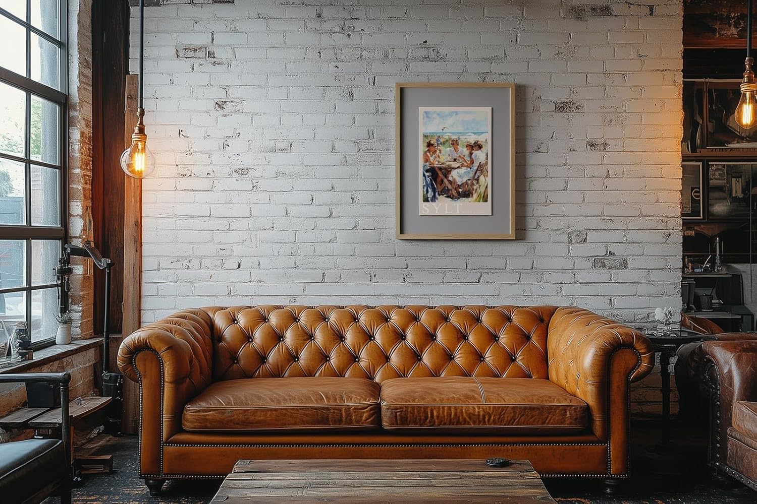 Paul Sinus Leinwandbild 80x120cm Leinwandbild Sylt sommerliche Leichtigkeit stilvolle Eleganz Nordsee Küstenflair maritime Atmosphäre