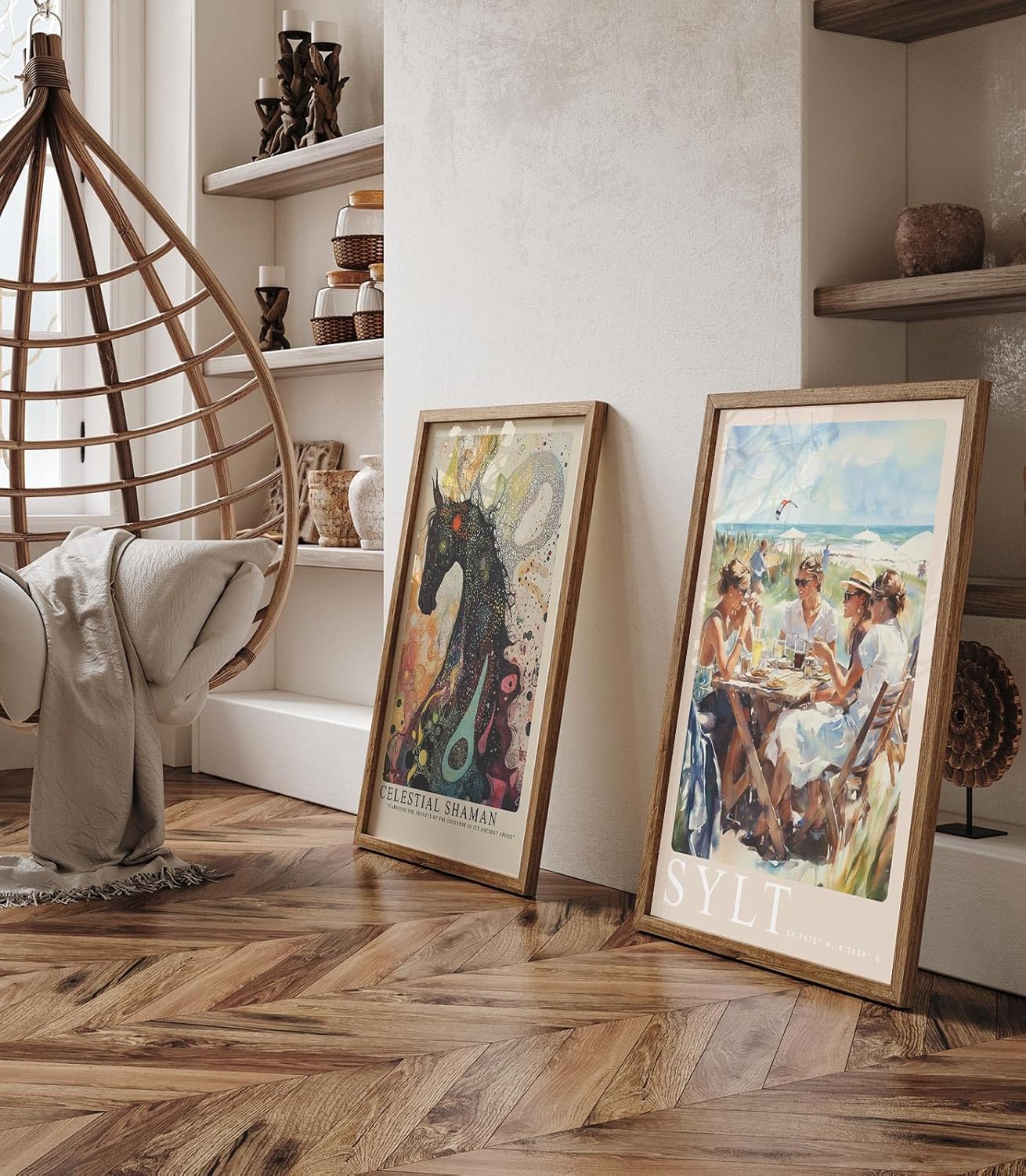 Paul Sinus Leinwandbild 80x120cm Leinwandbild Sylt sommerliche Leichtigkeit stilvolle Eleganz Nordsee Küstenflair maritime Atmosphäre