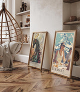 Paul Sinus Leinwandbild 40x60cm Leinwandbild Zermatt Alpen Luxus Eleganz Retro Stil stilvolle Kunst Berglandschaft exklusiver Lifestyle zeitlose Ästhetik