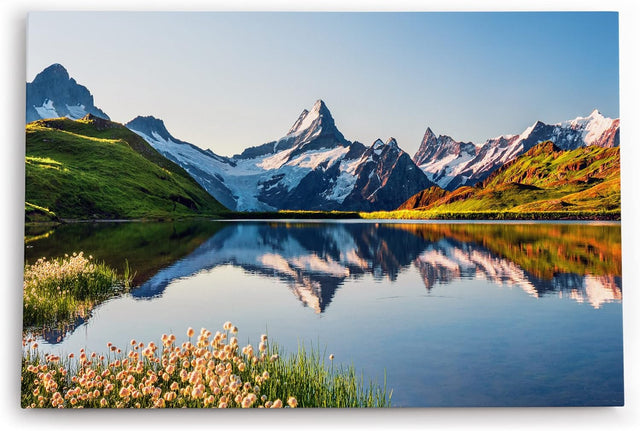 Paul Sinus Wandbild 120x80cm Bachalpsee Schweiz Alpensee See Landschaft Berggipfel