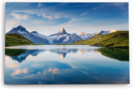 Paul Sinus Wandbild 120x80cm Bachalpsee Schweiz Alpensee See Landschaft Berggipfel