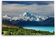 Paul Sinus Wandbild 120x80cm Berg Bergsee Alaska Natur Schneegipfel Wald See