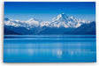 Paul Sinus Wandbild 120x80cm Berge Bergsee Alaska Schnee Blau Schneegipfel See