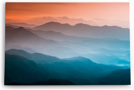 Paul Sinus Wandbild 120x80cm Berge Gebirge Bergkette Himmel Wolken