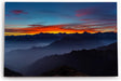 Paul Sinus Wandbild 120x80cm Berge Gebirge Sonnenuntergang Berglandschaft Nacht