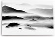 Paul Sinus Wandbild 120x80cm Berge Nebel Schwarz Weiß Berglandschaft Kunstvoll