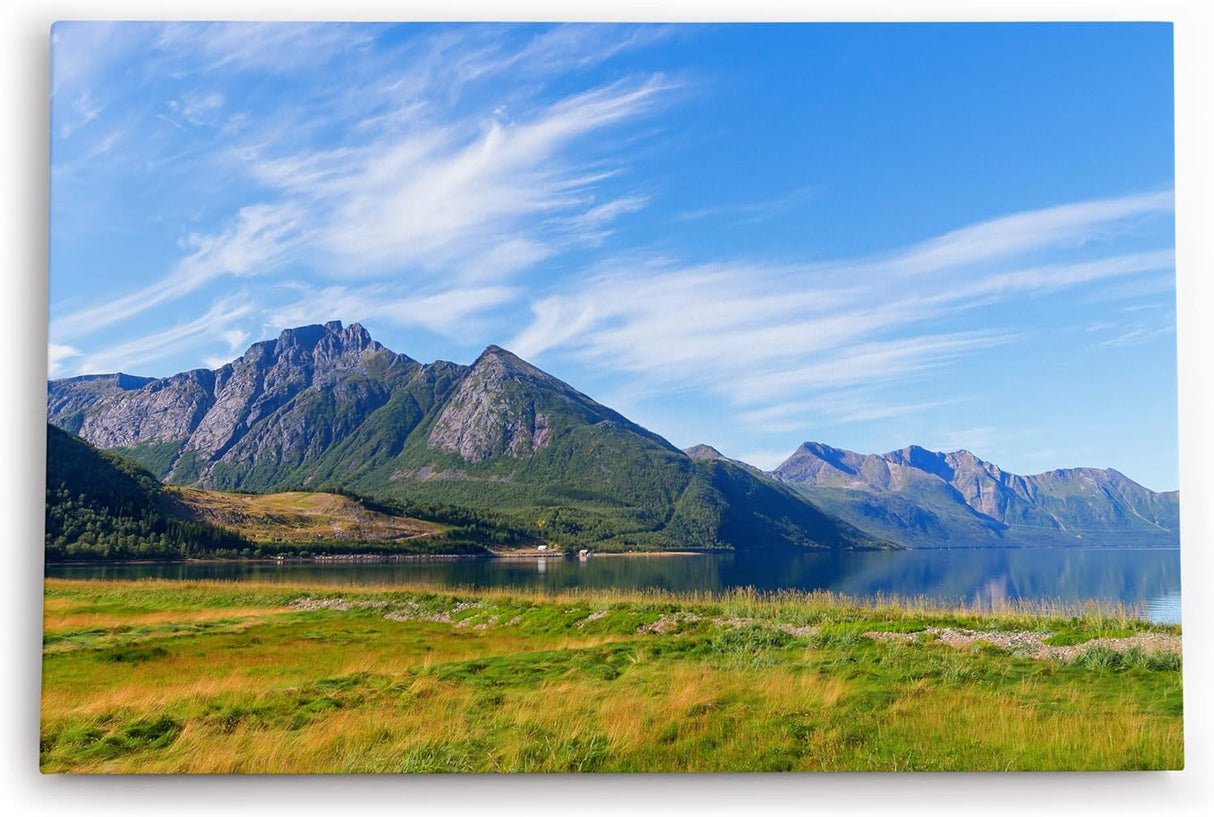 Paul Sinus Wandbild 120x80cm Berge See Bergsee Natur Sonnenschein Gebirge