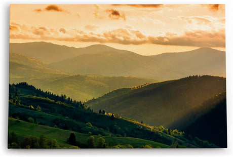 Paul Sinus Wandbild 120x80cm Berglandschaft Berge Gebirge Tannen Natur