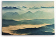 Paul Sinus Wandbild 120x80cm Berglandschaft Nebel Berge Wolken Berghügel
