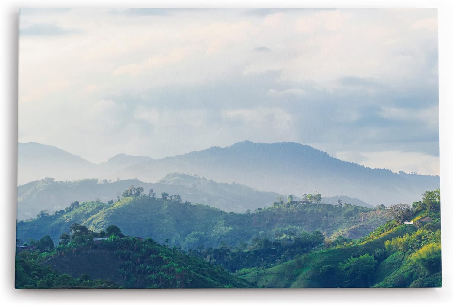 Paul Sinus Wandbild 120x80cm Berglandschaft Thailand Grüne Natur Berge Berghügel