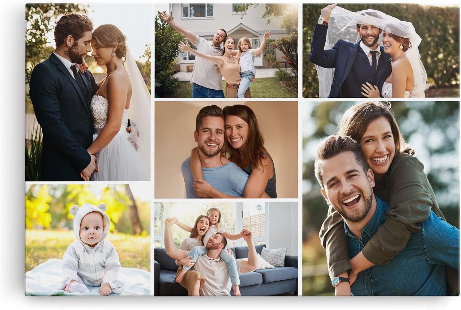 Paul Sinus Wandbild Collage - SOFORT ONLINE Upload - gestalten Sie selbst Ihre Fotos auf Leinwand - in verschiedenen Größen personalisieren