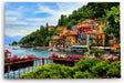 Paul Sinus Wandbild 120x80cm Comer See Italien Häuser Boote Berge Natur