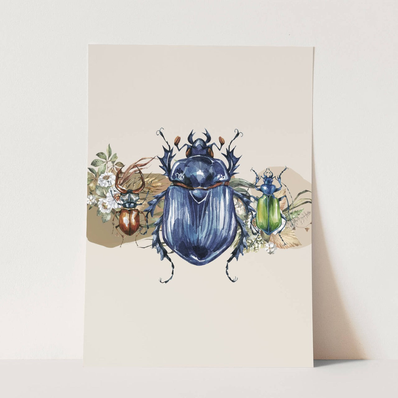 Wandbild drei Käfer Blumen Blüten Frühling exklusives Design – Sinus ...