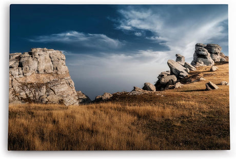 Paul Sinus Wandbild 120x80cm Felsen Felsformation Berge Natur schottische Landschaft