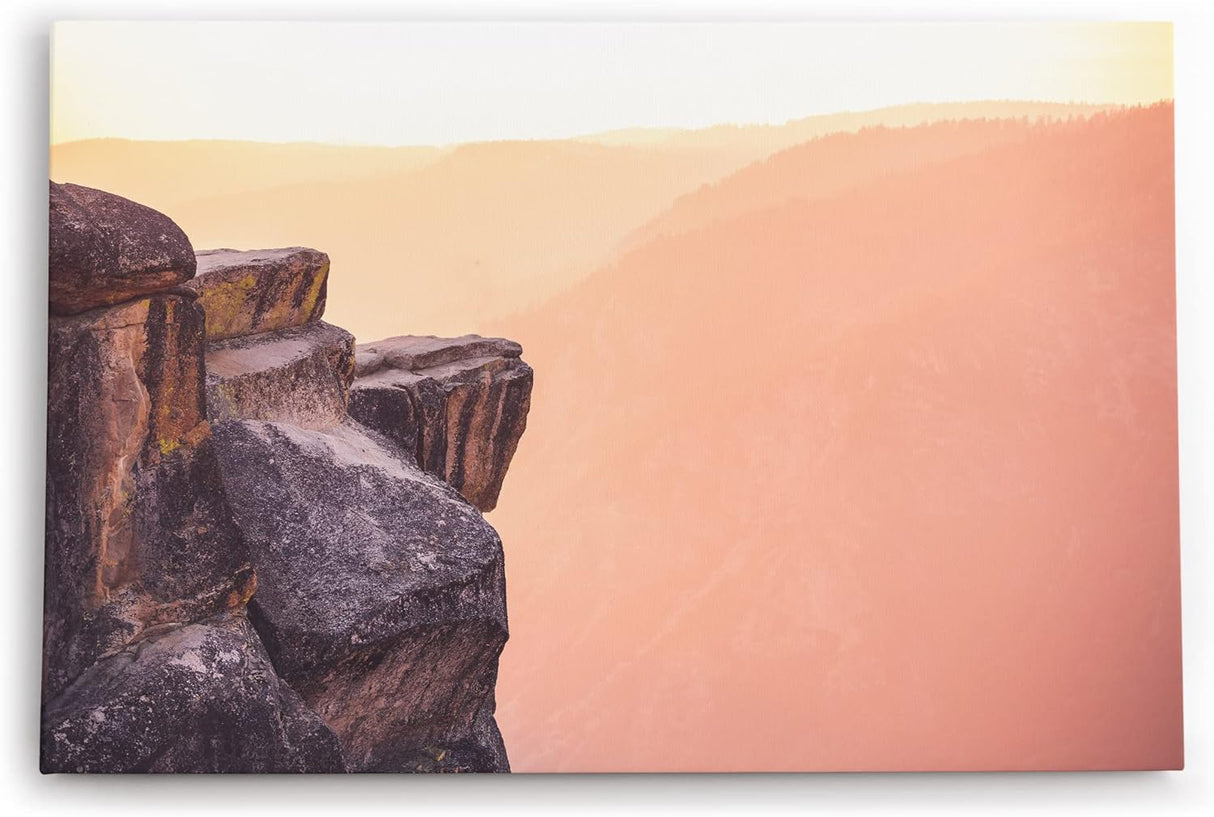 Paul Sinus Wandbild 120x80cm Felsvorsprung Berge Gebirge Felsen Natur Fotokunst