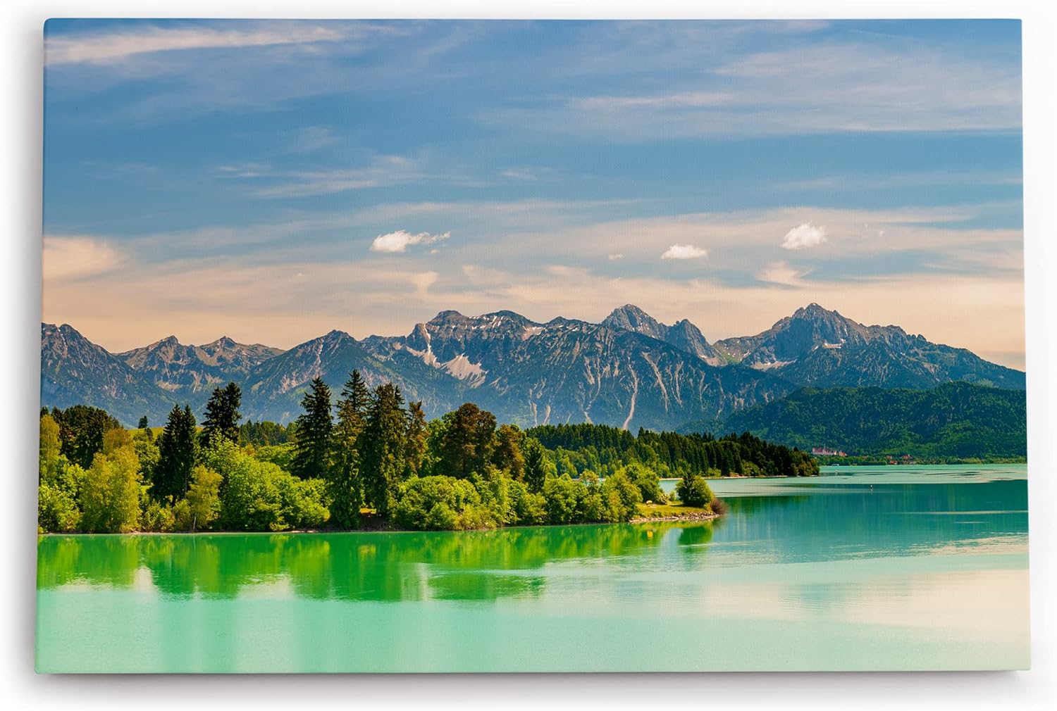 Paul Sinus Wandbild 120x80cm Forggensee Deutschland See Landschaft Berge Natur