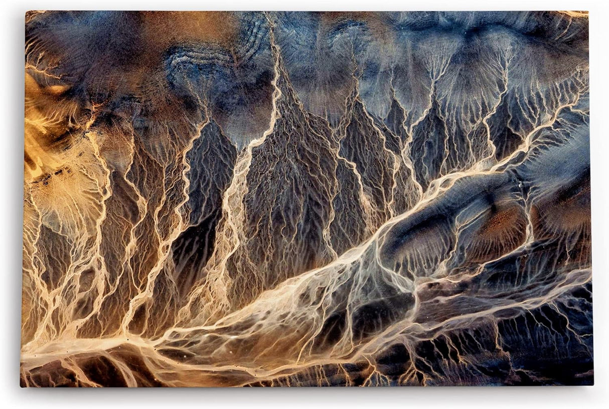 Paul Sinus Wandbild 120x80cm Fotografie der Wüsten Afrikas aus der Luft Abstrakt Kunstvoll