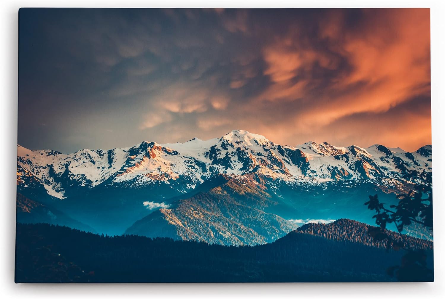 Paul Sinus Wandbild 120x80cm Gebirge Berge Schneegipfel Berglandschaft Natur