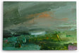 Paul Sinus Wandbild 120x80cm Grüne Farben Abstrakt Kunstvoll Spachtelstruktur Modern