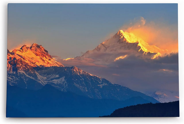 Paul Sinus Wandbild 120x80cm Himalaya Gebirge Schneegipfel Berge Natur Blau