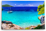 Paul Sinus Wandbild 120x80cm Karibik Insel Südseeparadies Segelboot Meer Türkis