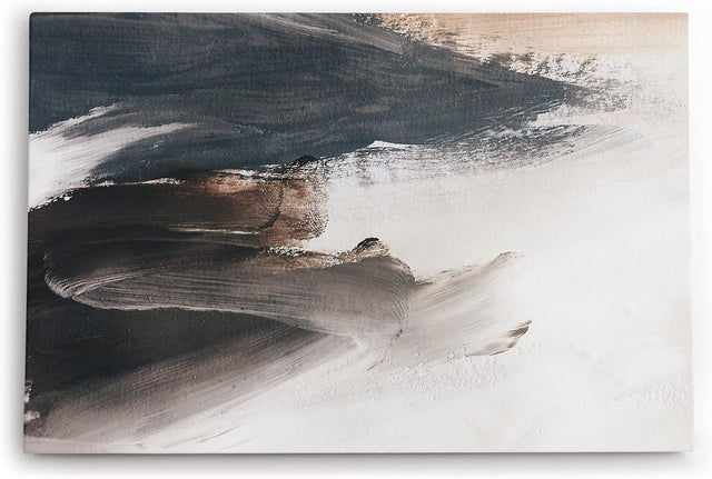 Paul Sinus Wandbild 120x80cm Kunstvolle Pinselstriche Grau Schwarz Abstrakt