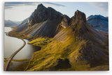 Paul Sinus Wandbild 120x80cm Landschaft in Island Berge Natur Klippen Flüsse Meer