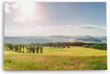 Paul Sinus Wandbild 120x80cm Landschaftsbild Natur Feld Berge Sommer Sonnenschein