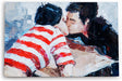 Paul Sinus Wandbild 120x80cm Liebespaar Pärchen Küssen Abstrakt Kunstvoll
