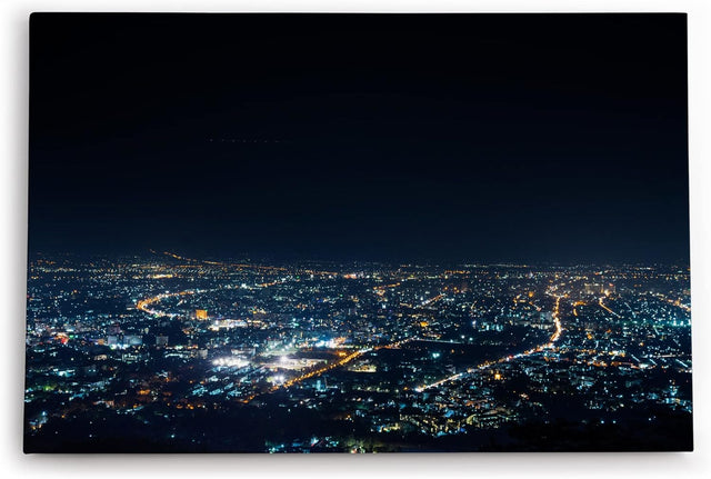 Paul Sinus Wandbild 120x80cm Los Angeles bei Nacht Großstadt