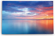 Paul Sinus Wandbild 120x80cm Meer Horizont Roter Himmel Sonnenuntergang Blau