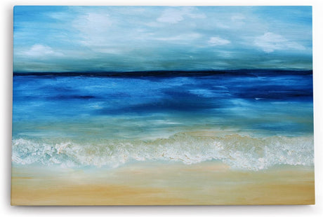 Paul Sinus Wandbild 120x80cm Meer Strand Horizont Himmel Abstrakt Wellen