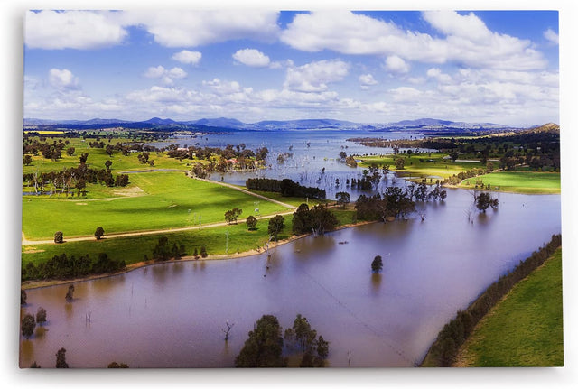 Paul Sinus Wandbild 120x80cm Murray River Australien Landschaft Fluss Berge Natur