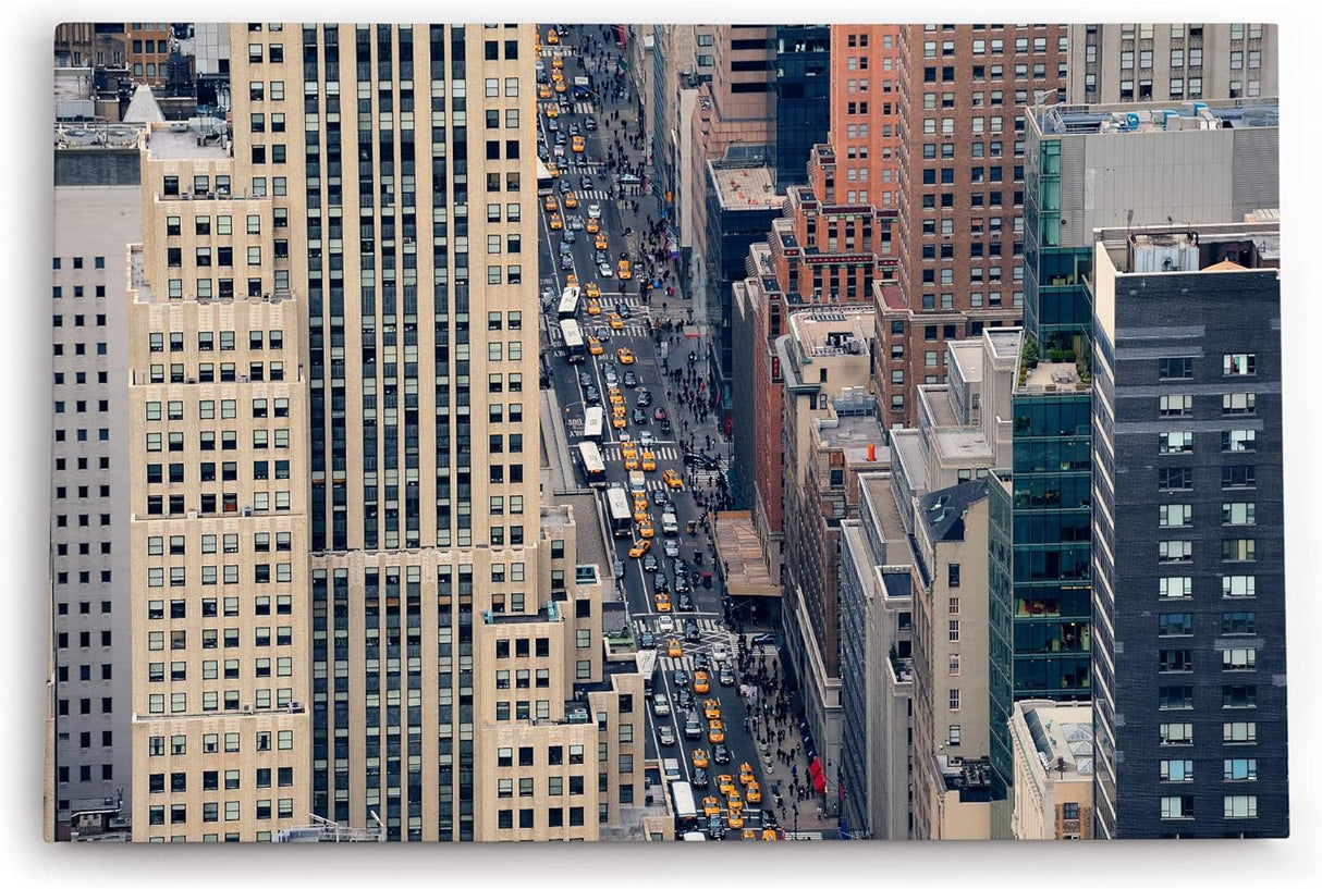Paul Sinus Wandbild 120x80cm New York gelbe Taxis Großstadtdschungel Wolkenkratzer