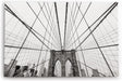 Paul Sinus Wandbild 120x80cm New York Manhattan Wolkenkratzer Brooklyn Bridge Grau