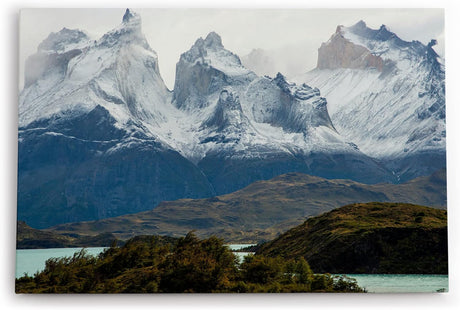 Paul Sinus Wandbild 120x80cm Pehoé See Chile Anden Berge Gebirge Schneegipfel