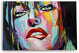 Wandbild 120x80cm Porträt einer jungen Frau Feminin Farbenfroh Abstrakt