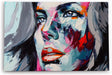 Wandbild 120x80cm Porträt einer jungen Frau Feminin Spachtel Abstrakt