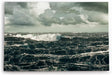 Paul Sinus Wandbild 120x80cm Raue See Meer Wellen Grau Ozean Horizont Sturm