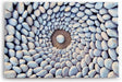Paul Sinus Wandbild 120x80cm Runde weiße Steine Kunstvoll Steinkreis Strand