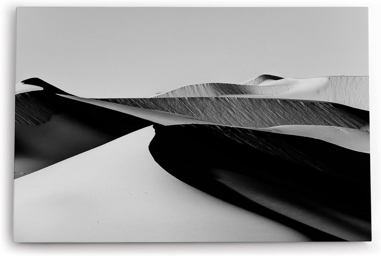 Paul Sinus Wandbild 120x80cm Schwarz Weiß Fotografie Wüste Sanddünen Kunstvoll