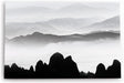 Paul Sinus Wandbild 120x80cm Schwarze weiße Berglandschaft Berge Gebirge Fotokunst Abstrakt