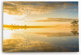 Paul Sinus Wandbild 120x80cm See Sonnenaufgang Natur Nebel Horizont Himmel