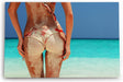 Paul Sinus Wandbild 120x80cm Sexy Bikini Strand Traumstrand Meer Sand Karibik
