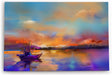 Paul Sinus Wandbild 120x80cm Sonnenaufgang Fischerboot Meer Horizont Abstrakt